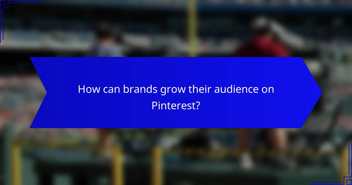 How can brands grow their audience on Pinterest?