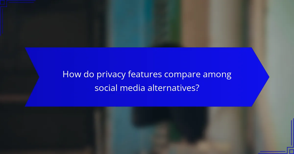 How do privacy features compare among social media alternatives?