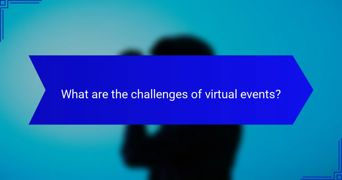 What are the challenges of virtual events?