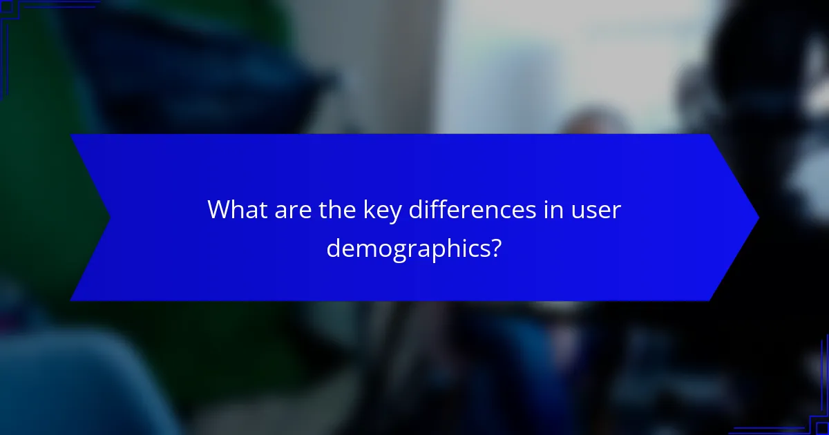 What are the key differences in user demographics?